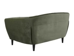 Rita 2-Zitsbank Bosgroen, Rubberhout Zwart.-Vente-unique Clearance