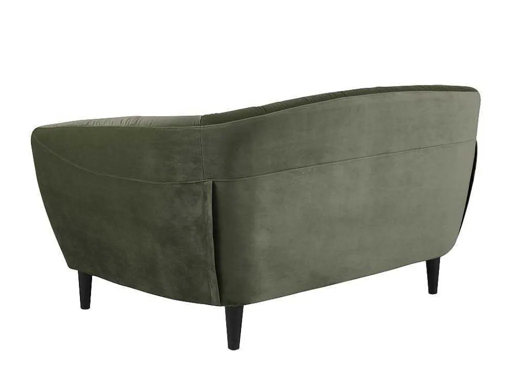 Rita 2-Zitsbank Bosgroen, Rubberhout Zwart.-Vente-unique Clearance