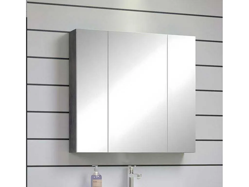 Riva Spiegelkast 3 Deuren, Grijs.-Trendteam Outlet