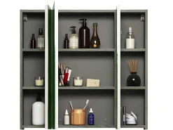 Riva Spiegelkast 3 Deuren, Grijs.-Trendteam Outlet