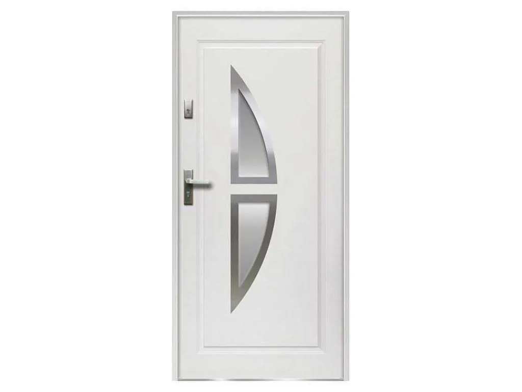 Roestvrij-Stalen Toegangsdeur H.207 X B.100 Cm Wit - Rechter Deur - Covas-Vente-unique Clearance