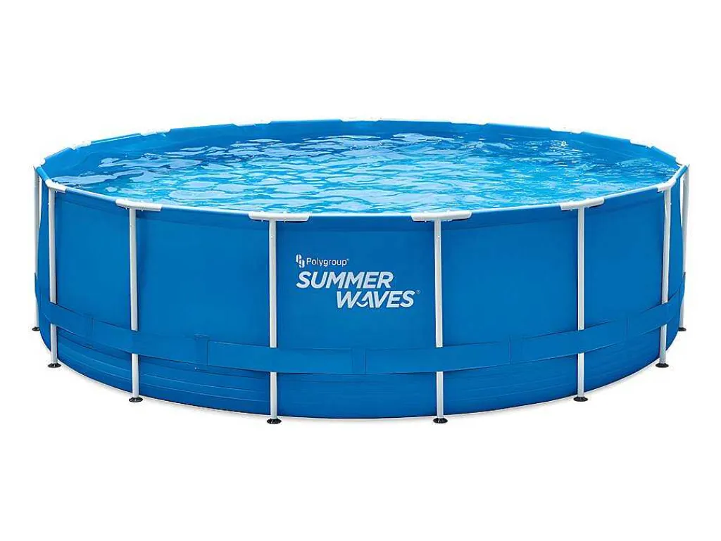 Rond Buisvormig Zwembad Met Cartridge Filterpomp - D457 X H122 Cm - Blauw - Lacanau-Vente-unique