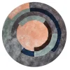 Rond Tapijt Van Getuft Viscose Met Geometrisch Patroon Janjivy - 4000 G/M - D120 Cm-OZAIA