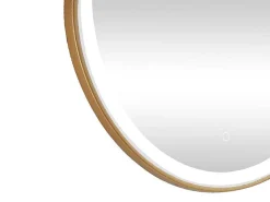 Ronde Badkamerspiegel Met Ledverlichting En Goudkleurige Lijst Diameter 80 Cm Numea-OZAIA Sale