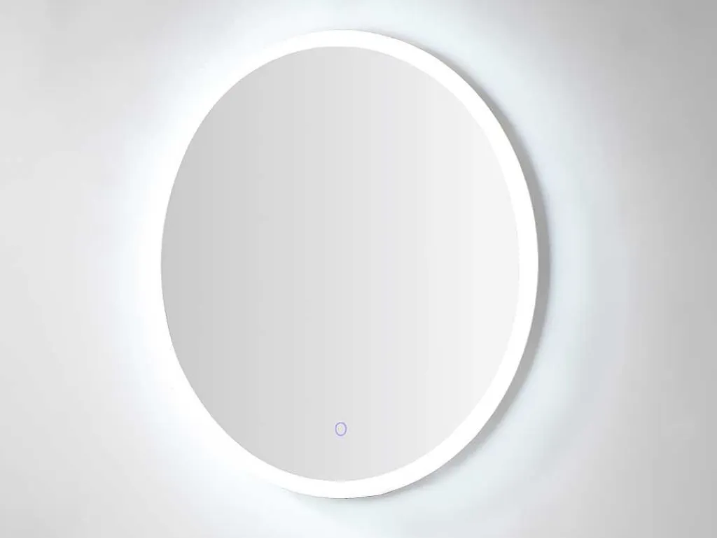 Ronde Badkamerspiegel Met Led-Verlichting Daniela - L60 X H 60 Cm-OZAIA Best