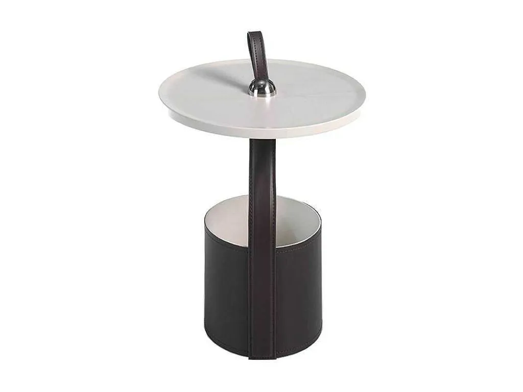 Ronde Chocoladebruine Kunstleren Hoektafel 2067-Angel Cerda Outlet