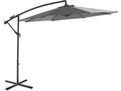 Ronde Hangparasol - Grijs - Staal - Ledverlichting - Diameter: 2,93 M - Pocota-MYLIA Discount