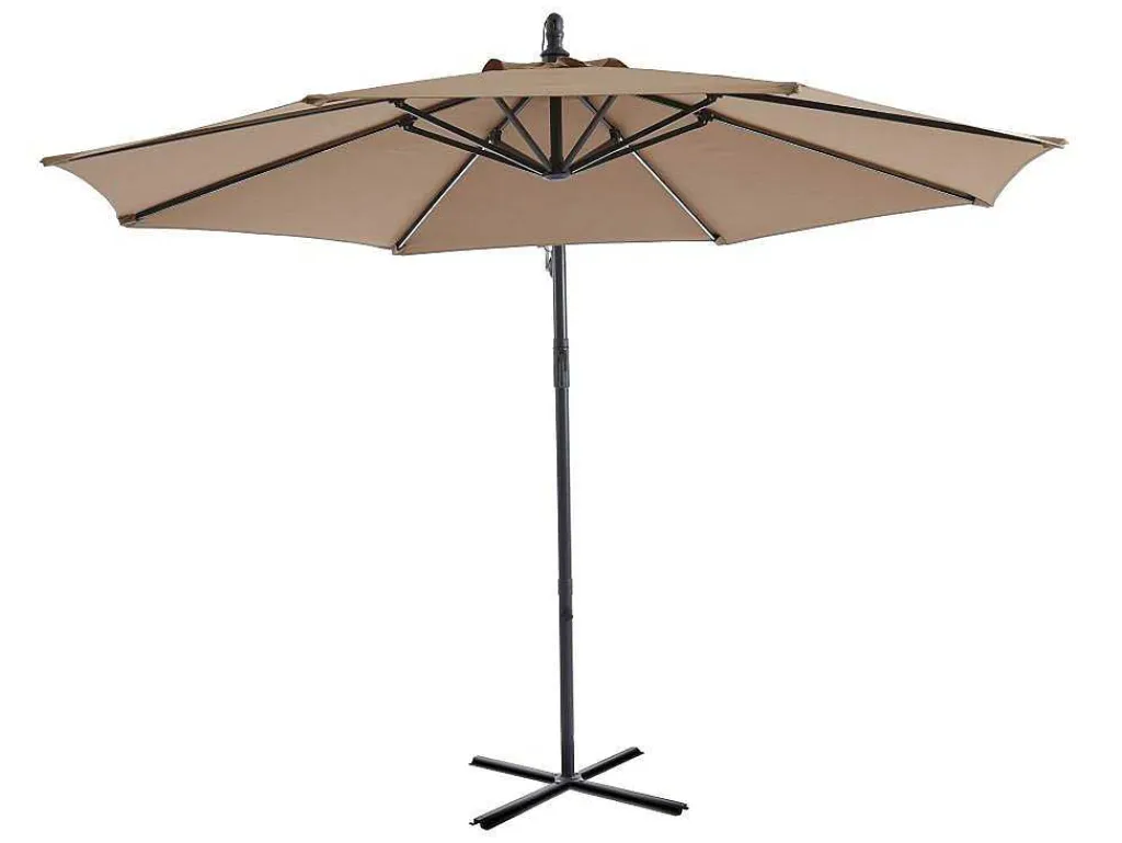 Ronde Hangparasol - Taupe - Staal - Ledverlichting - Diameter: 2,93 M - Pocota-MYLIA Sale