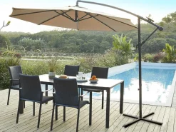 Ronde Hangparasol - Taupe - Staal - Ledverlichting - Diameter: 2,93 M - Pocota-MYLIA Sale