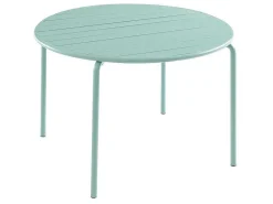 Ronde Metalen Tuintafel Mirmande - D.110 Cm - Amandelgroen-MYLIA