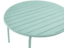 Ronde Metalen Tuintafel Mirmande - D.110 Cm - Amandelgroen-MYLIA