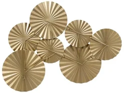 Ronde Metalen Wanddecoratie - B118 X H71 Cm - Goudkleurig - June-OZAIA Hot