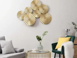 Ronde Metalen Wanddecoratie - B118 X H71 Cm - Goudkleurig - June-OZAIA Hot