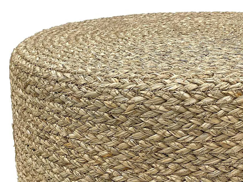 Ronde Poef In Licht, Natuurlijk Rotan Caldera-Vente-unique
