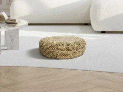 Ronde Poef In Licht, Natuurlijk Rotan Meviso-Vente-unique Discount