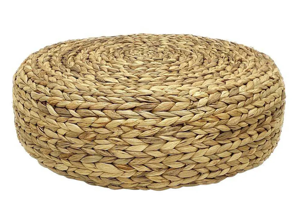 Ronde Poef In Licht, Natuurlijk Rotan Meviso-Vente-unique Discount