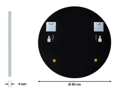 Ronde Sierlijke Wandspiegel Voor Woonkamer O60-Vente-unique Sale