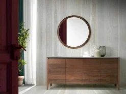 Ronde Spiegel Walnoot 3084-Angel Cerda Outlet