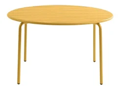 Ronde Tuintafel D110 Cm Van Metaal - Mosterdgeel - Mirmande Van-MYLIA
