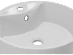 Ronde Wastafel Om Neer Te Zetten Van Wit Keramiek - 40 Cm - Darini-Shower & Design