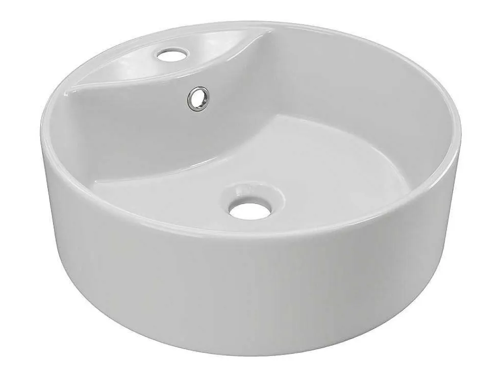 Ronde Wastafel Om Neer Te Zetten Van Wit Keramiek - 40 Cm - Darini-Shower & Design