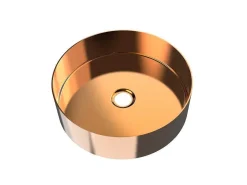Ronde Wastafel Om Te Plaatsen - Geborsteld Koper - 38 Cm - Dechatel-Shower & Design Sale