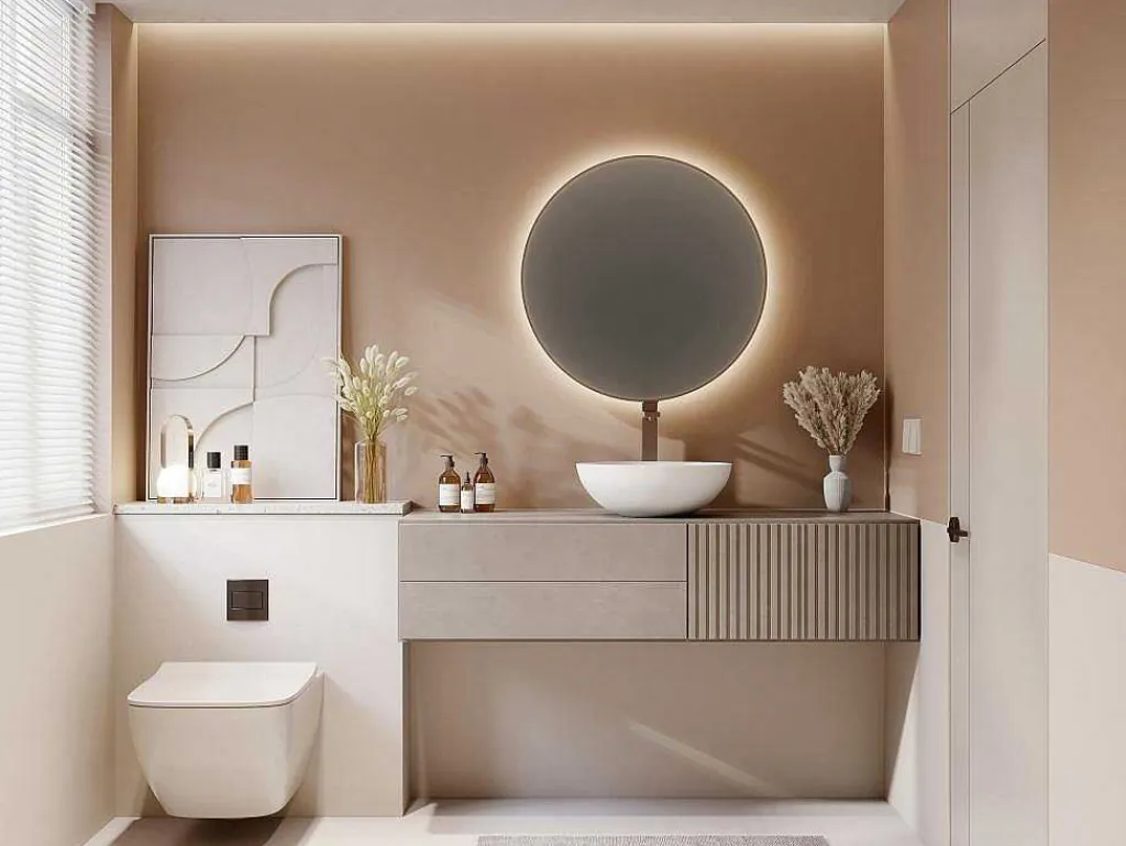 Ronde Wastafel Van Solid Surface - 40 Cm - Wit - Imja-Shower & Design Online