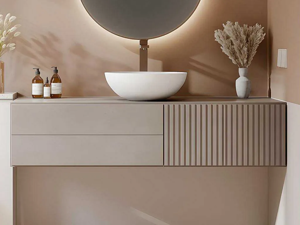 Ronde Wastafel Van Solid Surface - 40 Cm - Wit - Imja-Shower & Design Online