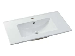 Roze Gestreept Hangmeubel Voor Badkamer Met Inbouwwastafel - 80 Cm - Satara-Vente-unique Clearance