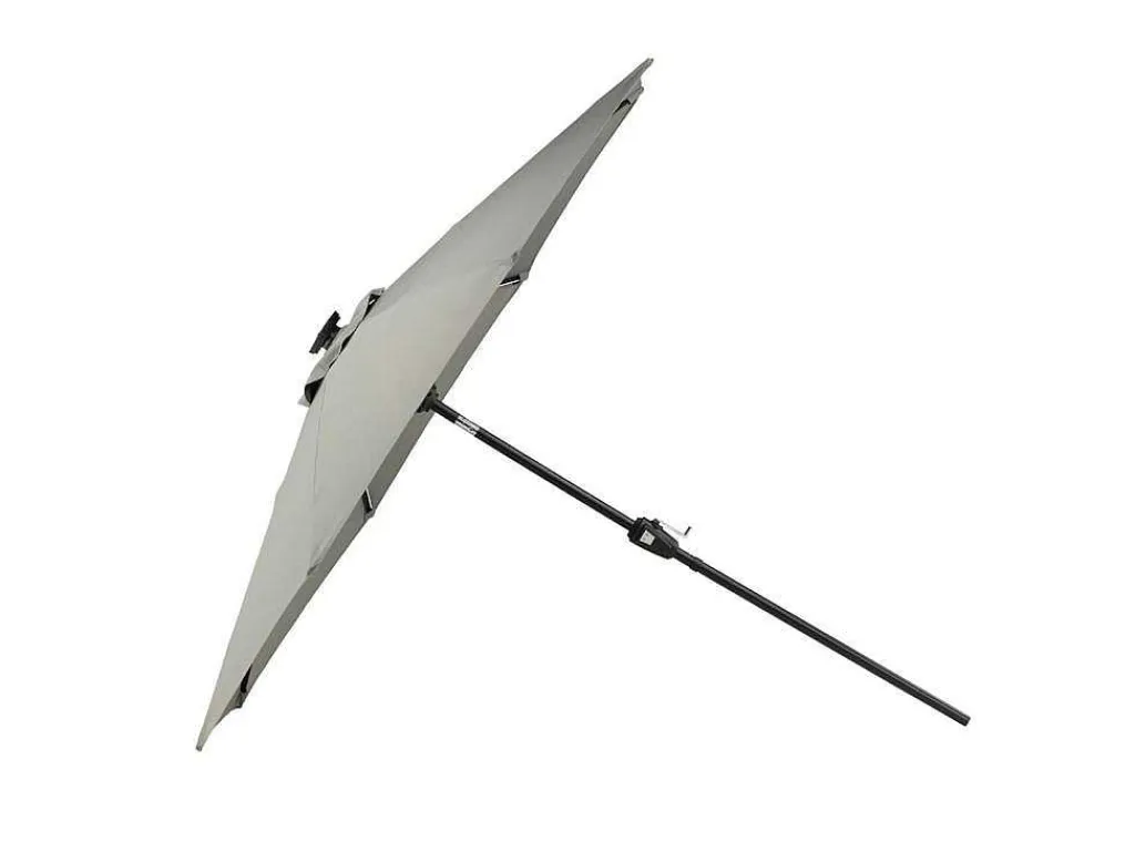 Sabal Parasol Met Kantelfunctie En Led-Verlichting Grijs.-Vente-unique