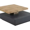 Salontafel Kyria - 1 Lade & Draaiblad - Mdf - Kleur: Antraciet & Eik-Vente-unique Online
