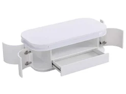 Salontafel Met 4 Kasten En 1 Lade - Leds - Mdf - Witgelakt - Vandana-Vente-unique Clearance