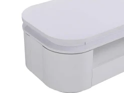 Salontafel Met 4 Kasten En 1 Lade - Leds - Mdf - Witgelakt - Vandana-Vente-unique Clearance