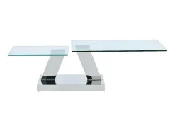 Salontafel Met Draaiblad Oyrus - Gehard Glas & Metaal-Maison Céphy Discount