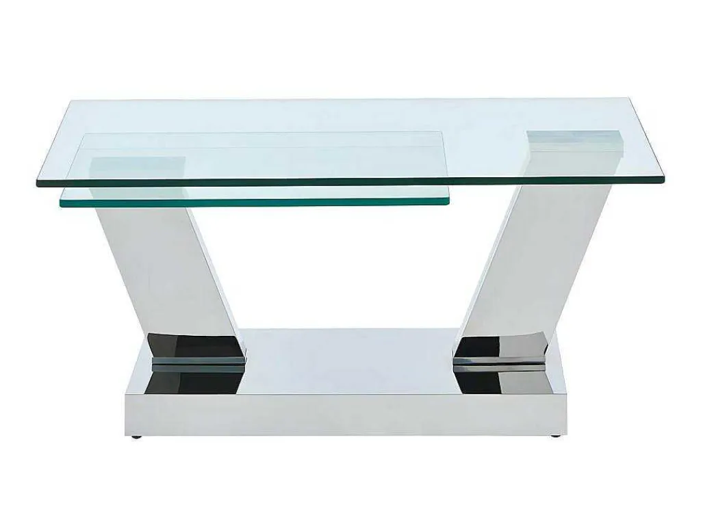 Salontafel Met Draaiblad Oyrus - Gehard Glas & Metaal-Maison Céphy Discount