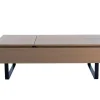 Salontafel Met Verstelbaar Blad En 1 Lade Van Mdf En Metaal - Donker Natuurlijk - Dalaho-Vente-unique Best