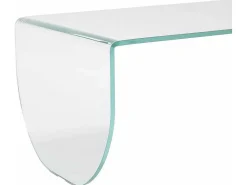 Salontafel Van Gehard Glas - Transparant En Groen - Kinami-Vente-unique Discount