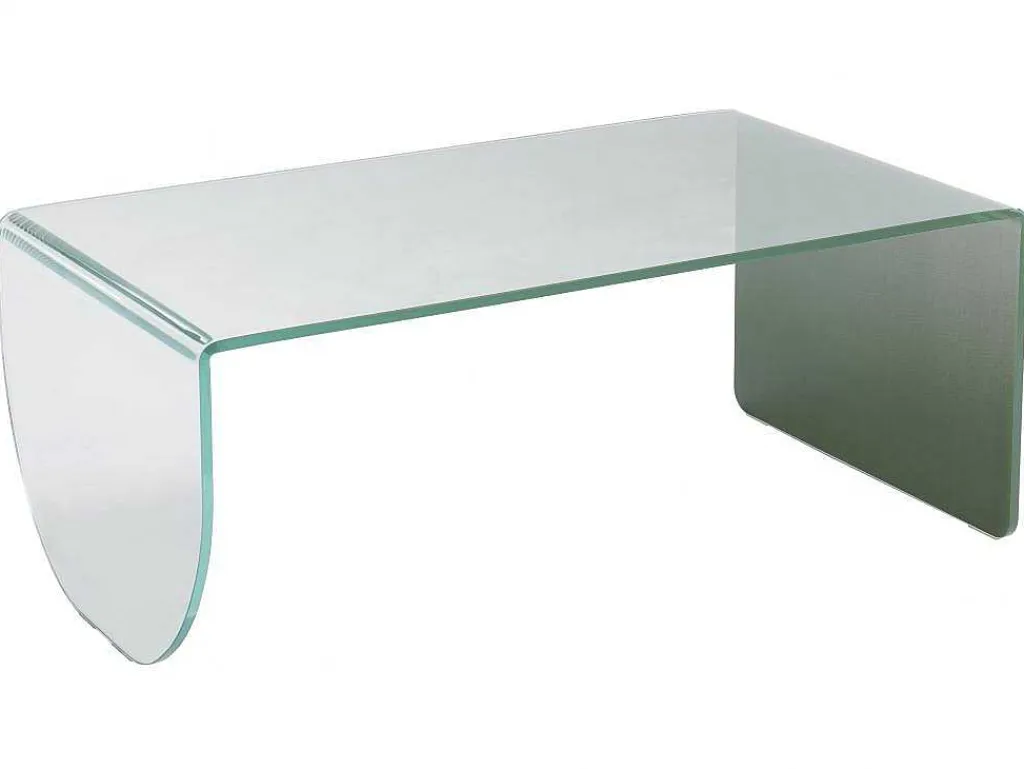 Salontafel Van Gehard Glas - Transparant En Groen - Kinami-Vente-unique Discount