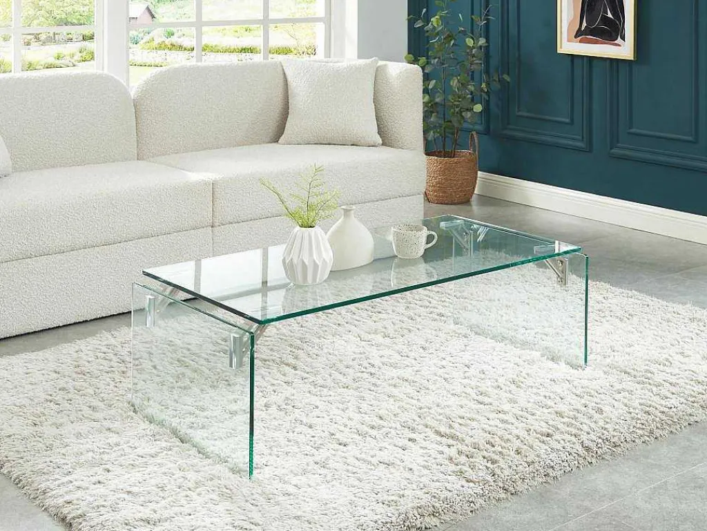 Salontafel Van Gehard Glas - Transparant - Madro-Vente-unique Online