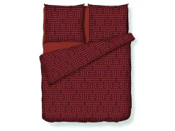 Satijnen Beddengoed Set Met 80 Draden/Cm - Dekbedovertrek 240 X 260 Cm + 2 Kussenslopen 63 X 63 Cm - Terracotta - Burby-OZAIA Clearance