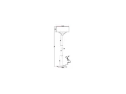 Scandinavische Staande Lamp Van Metaal, Linnen En Hevea - D44 X H164 Cm - Naturel En Wit - Addis-OZAIA Discount