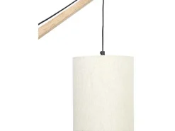 Scandinavische Wandlamp - Mangohout En Stof - D21 X H36 Cm - Licht Naturel En Beige - Paliana-OZAIA Online