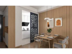 Scheidingswand Gegalvaniseerd Staal L88 X H245 Cm Antraciet - Verstelbare Hoogte - Jaora-Vente-unique New