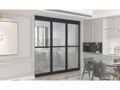 Scheidingswand In Aluminium - L88 X H245 Cm - Antraciet - Verstelbare Hoogte - Sagar-Vente-unique