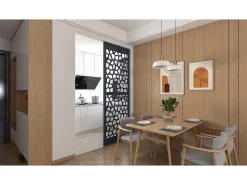 Scheidingswand Verzinkt Staal L88 X H245 Cm Antraciet - Verstelbare Hoogte - Laduna-Vente-unique Outlet