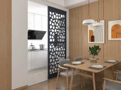 Scheidingswand Verzinkt Staal L88 X H245 Cm Antraciet - Verstelbare Hoogte - Laduna-Vente-unique Outlet