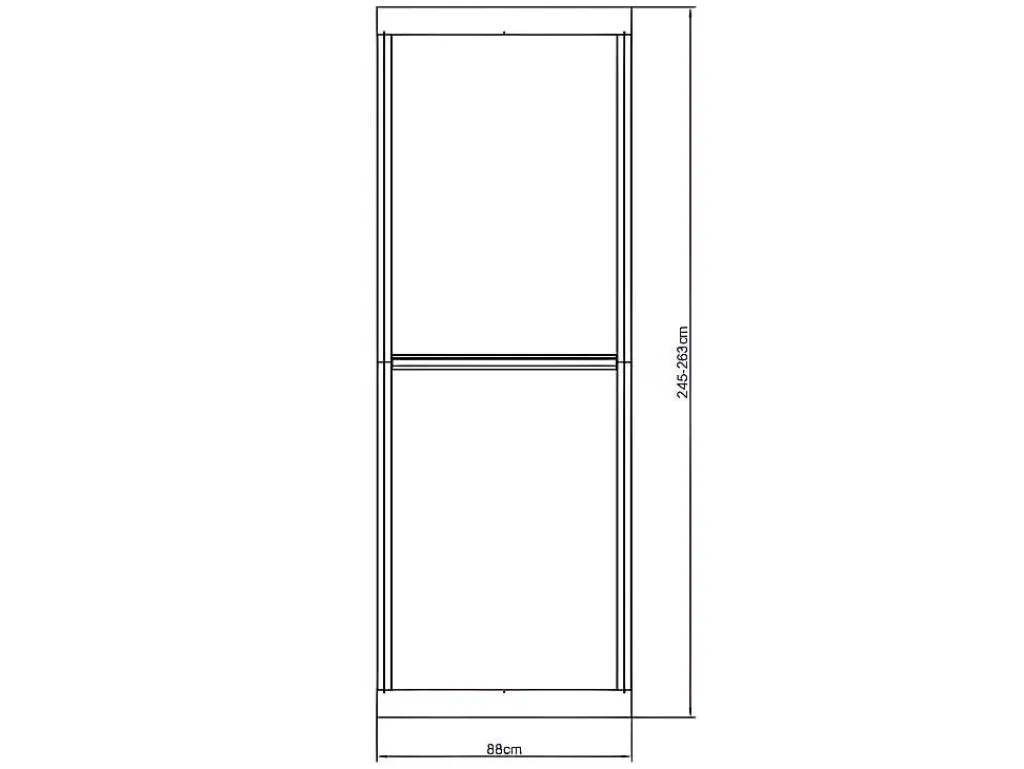 Scheidingswand Verzinkt Staal L88 X H245 Cm Antraciet - Verstelbare Hoogte - Laduna-Vente-unique Outlet