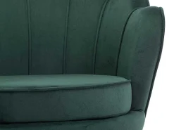 Schelpvormige Fauteuil Van Spargroen Velours Dandelion - Van-PASCAL MORABITO Outlet
