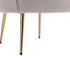 Schelpvormige Fauteuil Van Taupegrijs Velours Dandelion - Van-PASCAL MORABITO Online