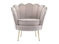 Schelpvormige Fauteuil Van Taupegrijs Velours Dandelion - Van-PASCAL MORABITO Online